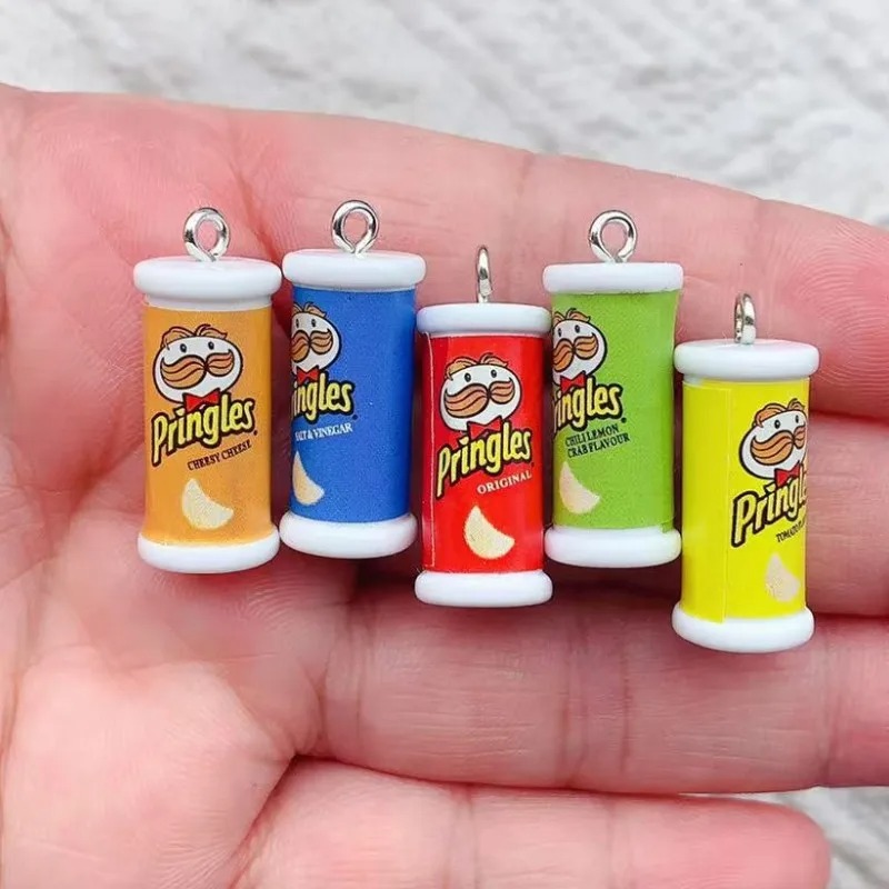 Gaming Console Keychain - 10 шт., имитация 3D картофельных чипсов,