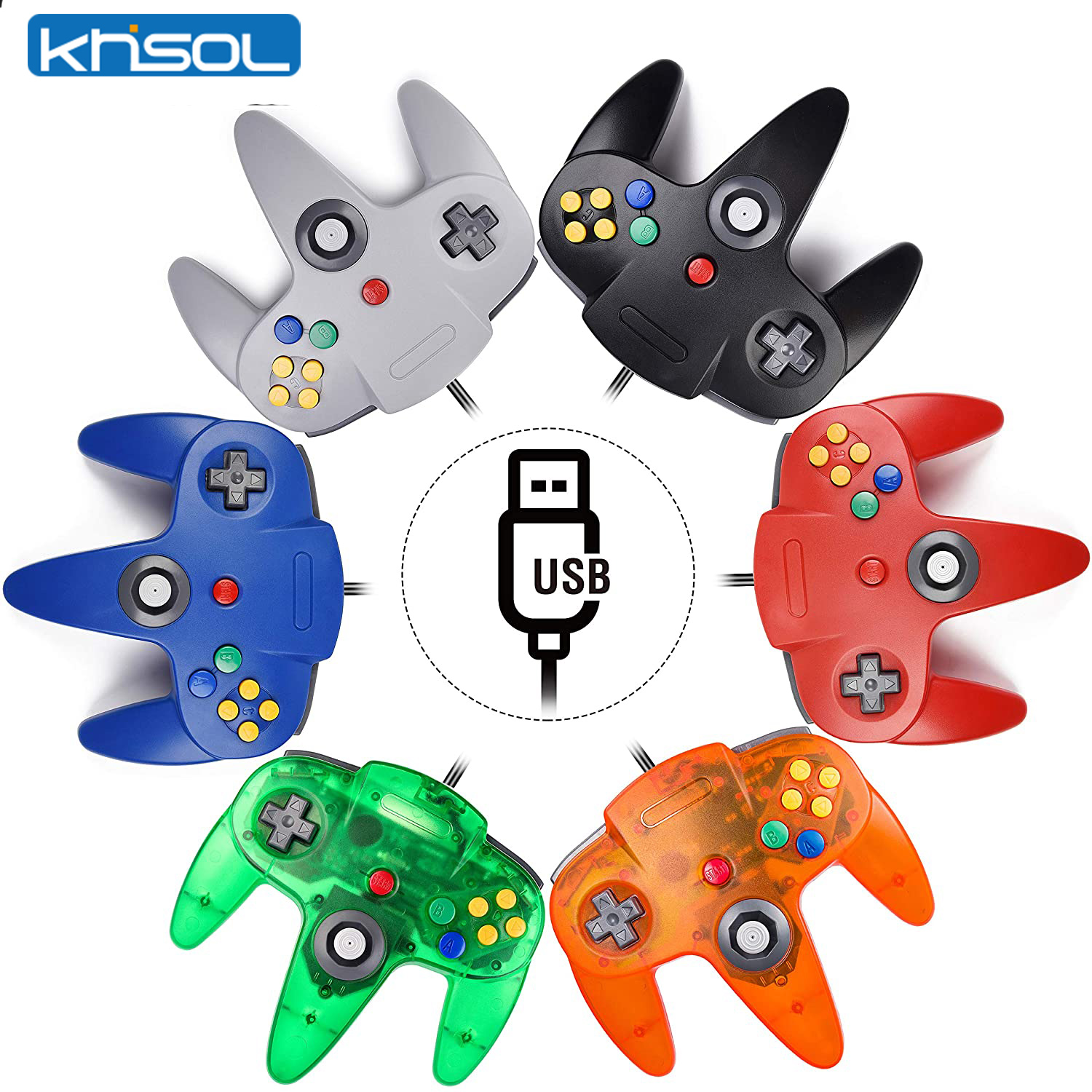 Gaming Console Latest - Контроллер N64, классический USB-проводной пульт дистанционного